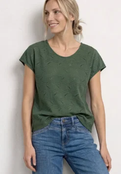 Dropped Shoulder Shirt mit Strukturmix