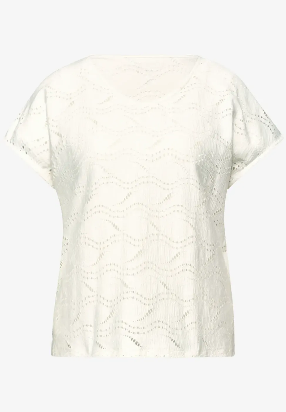 Dropped Shoulder Shirt mit Strukturmix