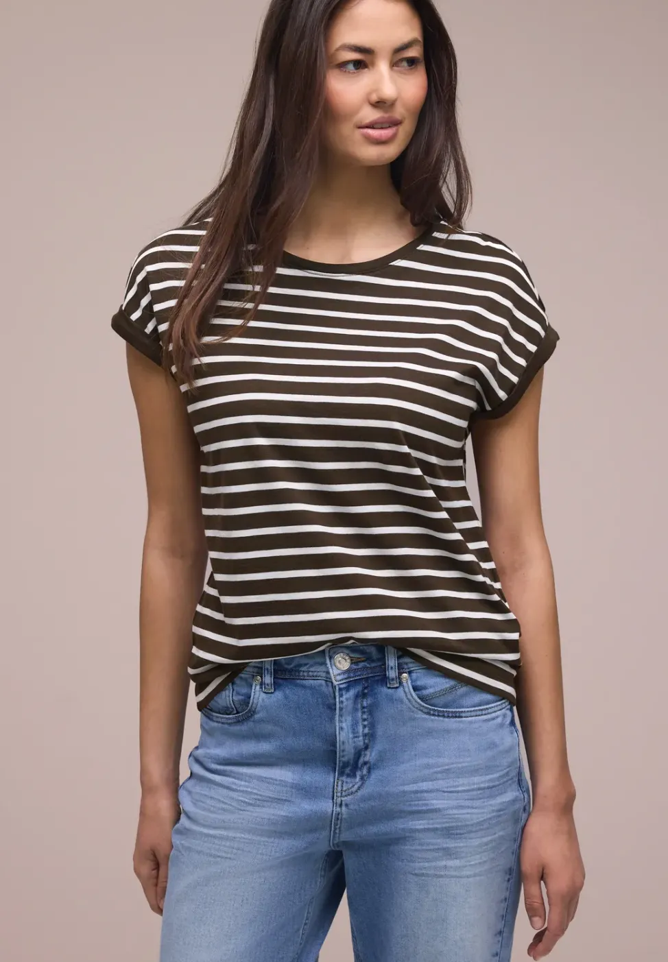 Dropped Shoulder Shirt mit Streifen