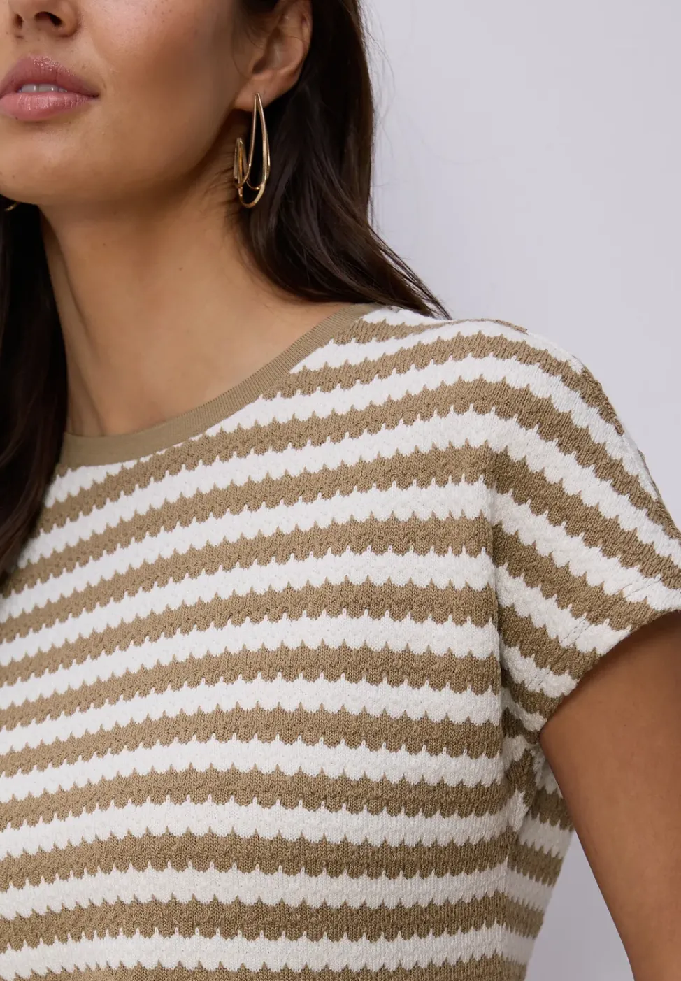 Dropped Shoulder Shirt mit Streifen