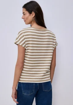 Dropped Shoulder Shirt mit Streifen