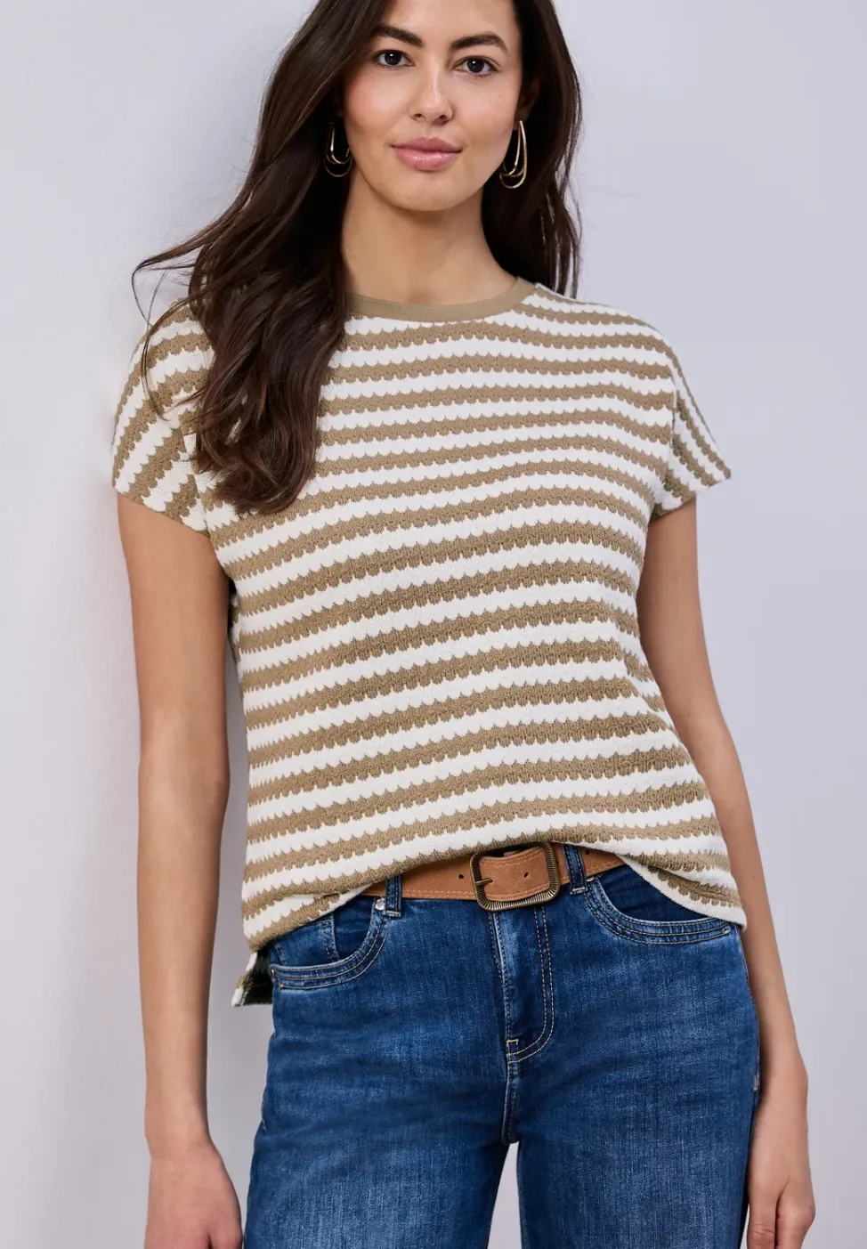 Dropped Shoulder Shirt mit Streifen