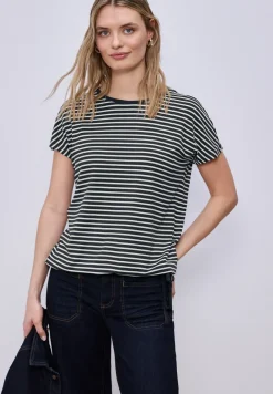 Dropped Shoulder Shirt mit Streifen