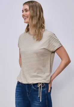 Dropped Shoulder Shirt mit Streifen