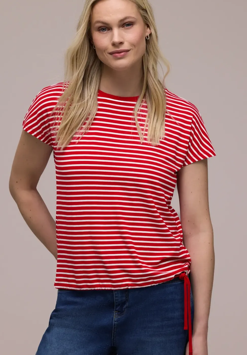 Dropped Shoulder Shirt mit Streifen