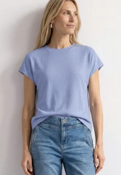 Dropped Shoulder Shirt mit Strukturmix