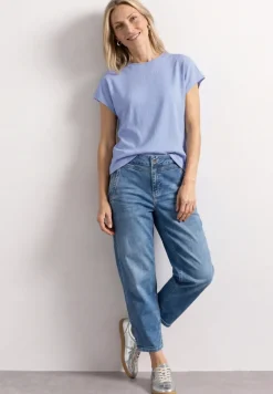 Dropped Shoulder Shirt mit Strukturmix