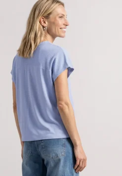 Dropped Shoulder Shirt mit Strukturmix