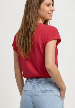 Dropped Shoulder Shirt mit Strukturmix