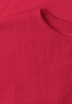 Dropped Shoulder Shirt mit Strukturmix