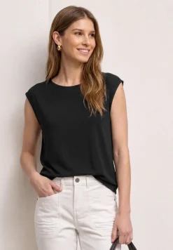 Dropped Shoulder Shirt mit U-Boot-Ausschnitt