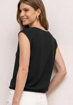 Dropped Shoulder Shirt mit U-Boot-Ausschnitt