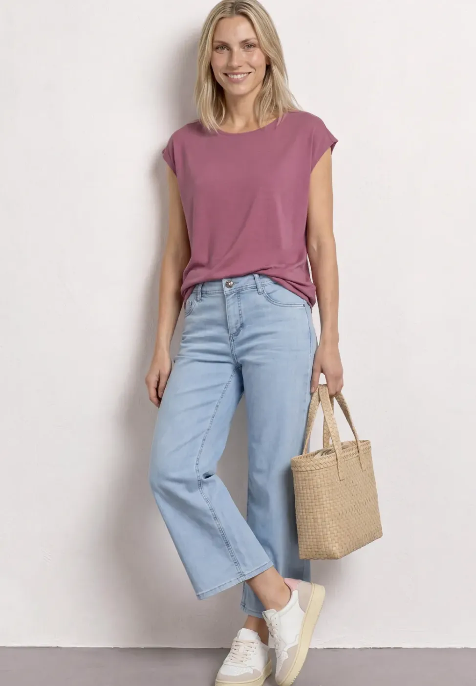 Dropped Shoulder Shirt mit U-Boot-Ausschnitt