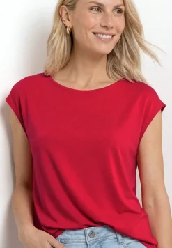 Dropped Shoulder Shirt mit U-Boot-Ausschnitt