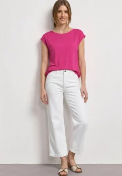 Dropped Shoulder Shirt mit U-Boot-Ausschnitt