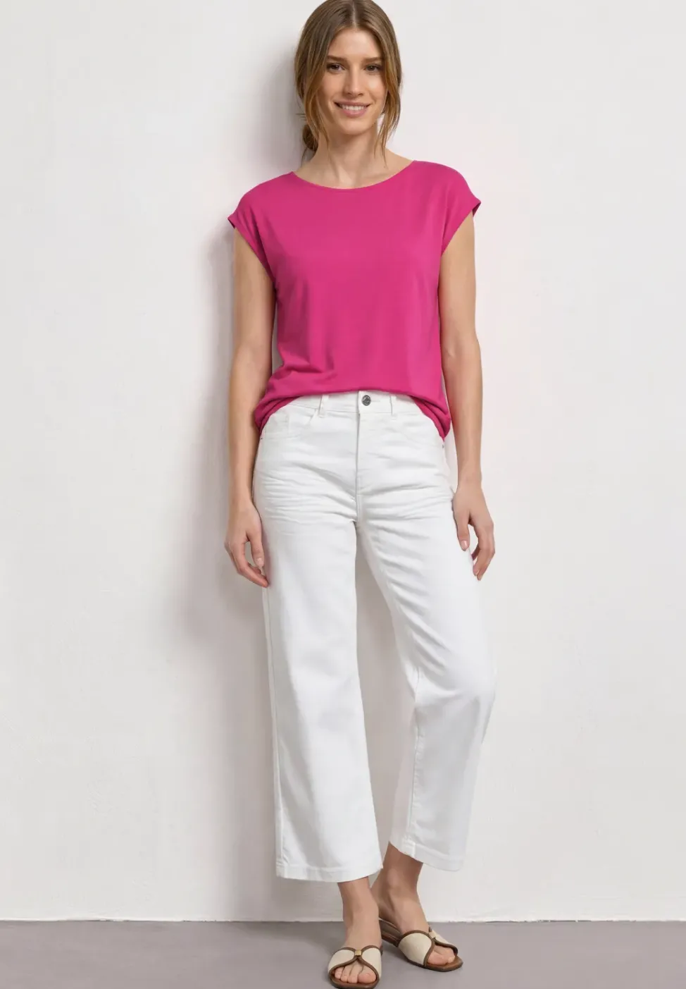 Dropped Shoulder Shirt mit U-Boot-Ausschnitt