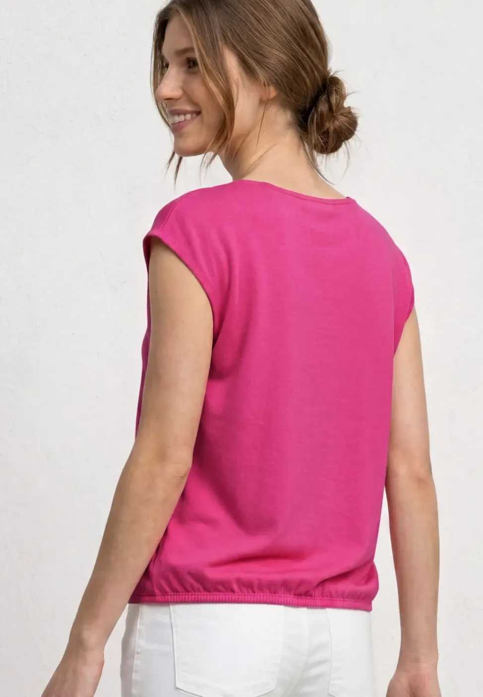 Dropped Shoulder Shirt mit U-Boot-Ausschnitt