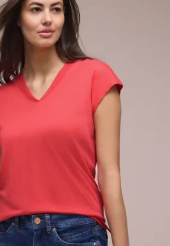 Dropped Shoulder Shirt mit V-Neck