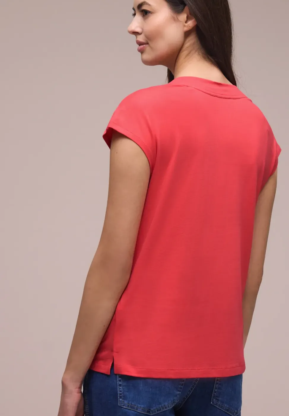 Dropped Shoulder Shirt mit V-Neck