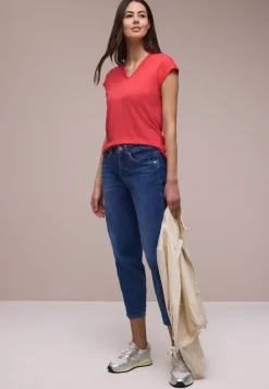Dropped Shoulder Shirt mit V-Neck