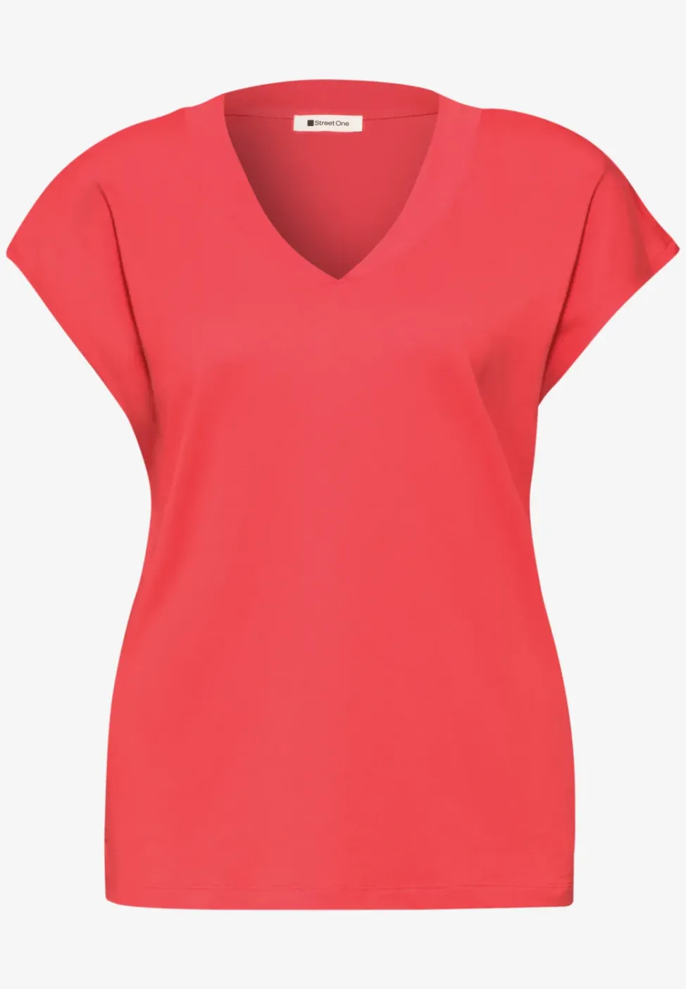Dropped Shoulder Shirt mit V-Neck
