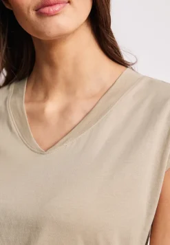 Dropped Shoulder Shirt mit V-Neck