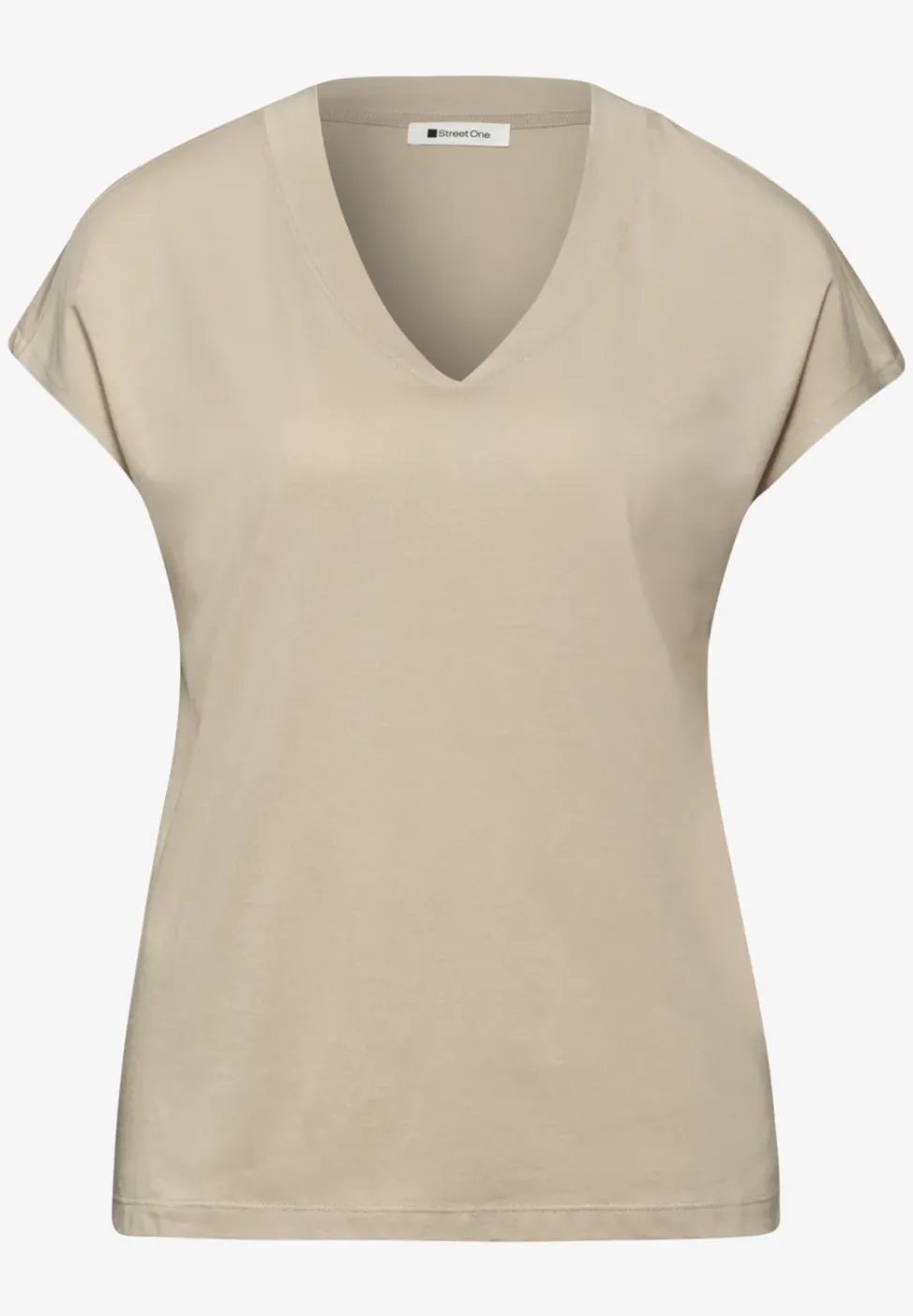 Dropped Shoulder Shirt mit V-Neck