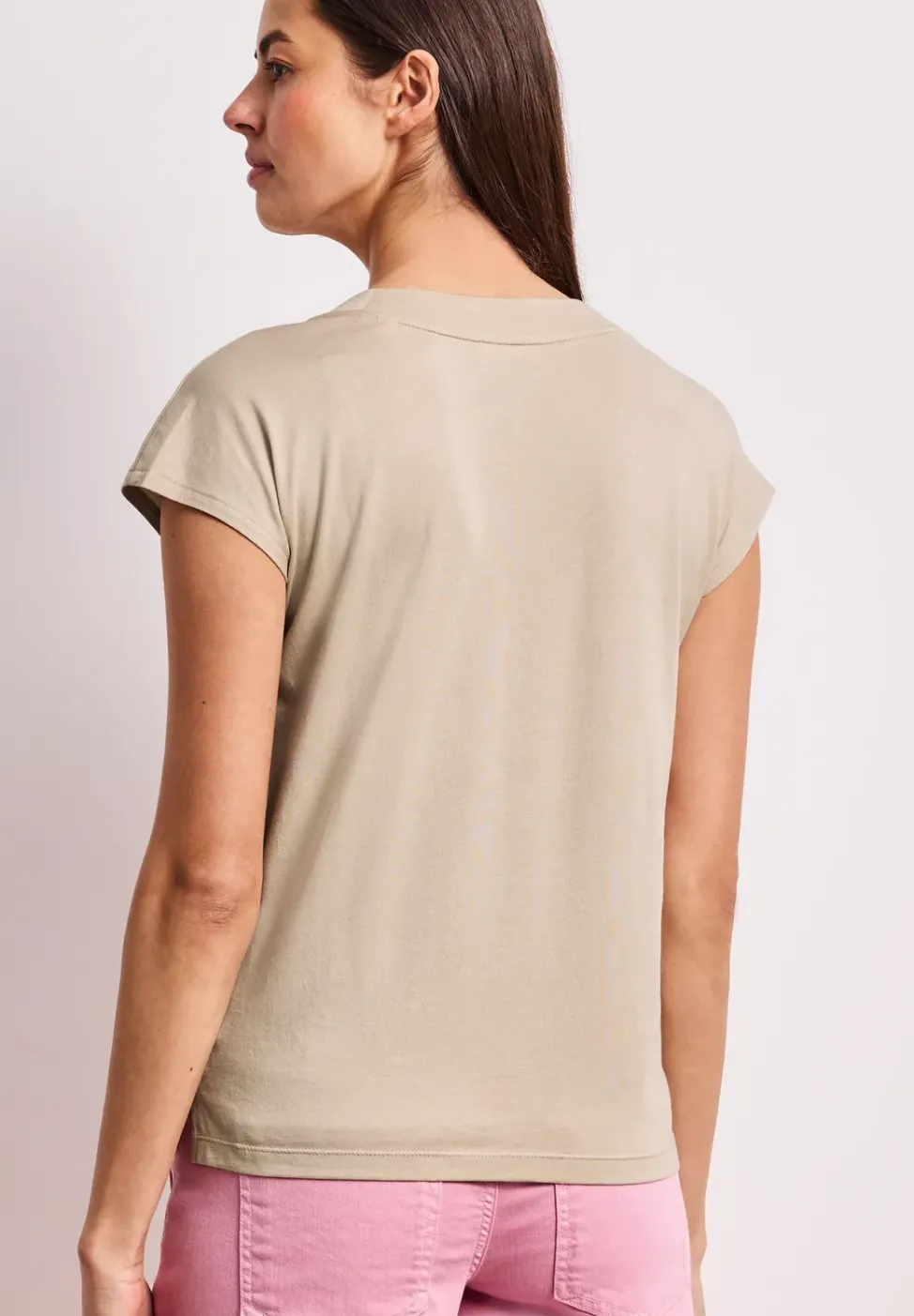 Dropped Shoulder Shirt mit V-Neck