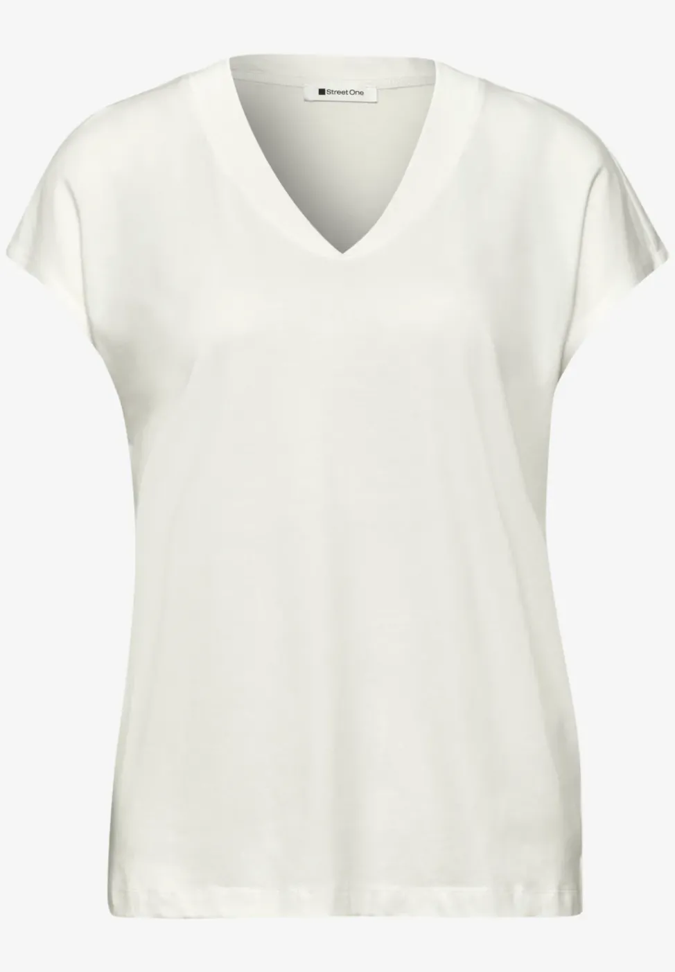 Dropped Shoulder Shirt mit V-Neck