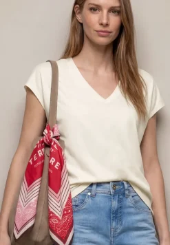 Dropped Shoulder Shirt mit V-Neck