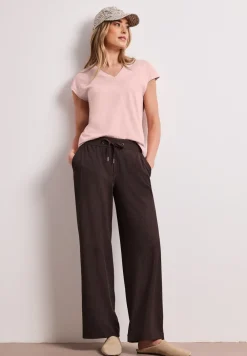 Dropped Shoulder Shirt mit V-Neck