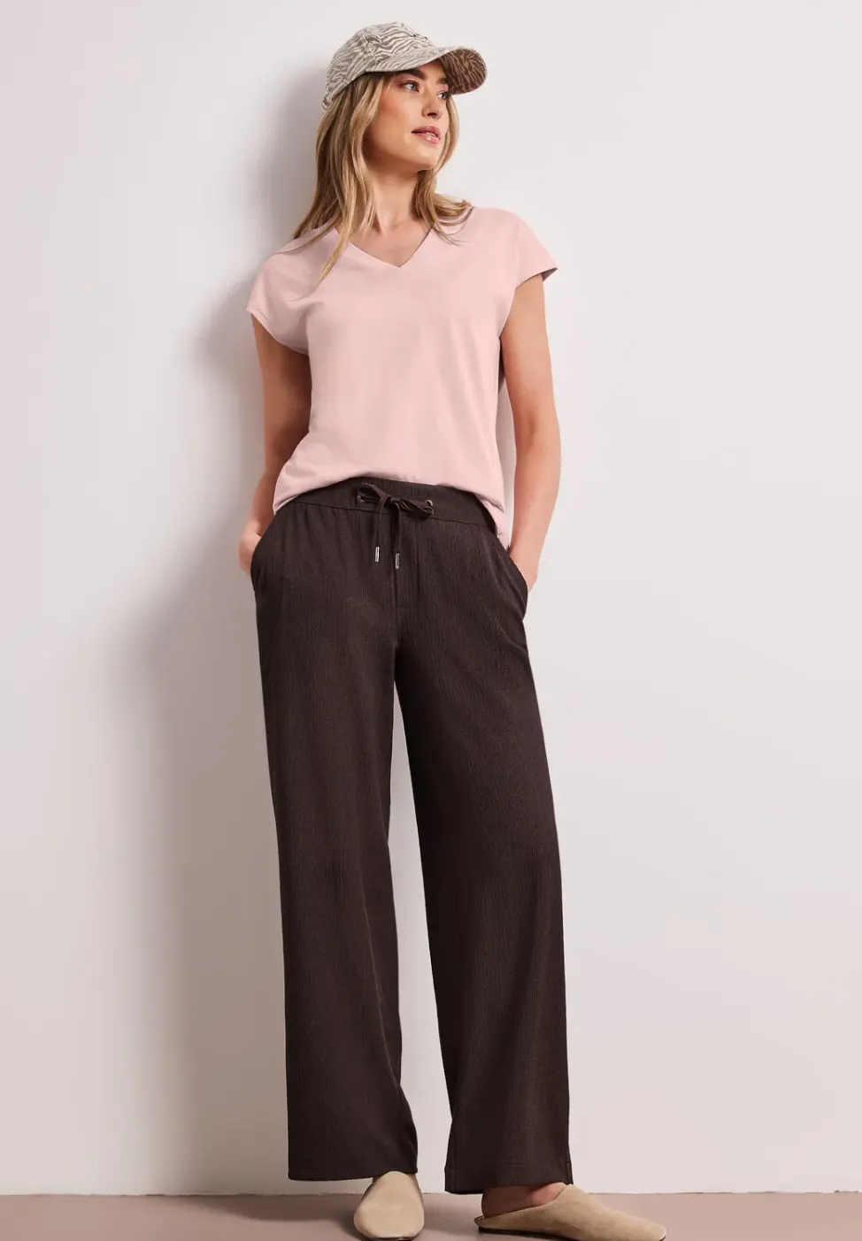 Dropped Shoulder Shirt mit V-Neck