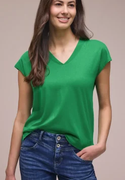 Dropped Shoulder Shirt mit V-Neck
