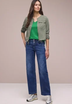 Dropped Shoulder Shirt mit V-Neck