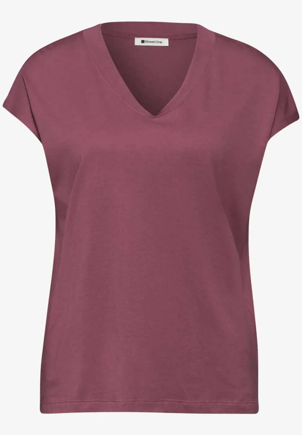 Dropped Shoulder Shirt mit V-Neck