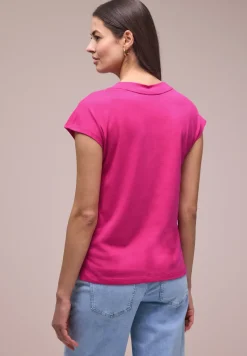 Dropped Shoulder Shirt mit V-Neck