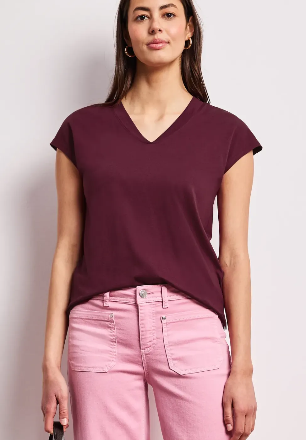 Dropped Shoulder Shirt mit V-Neck