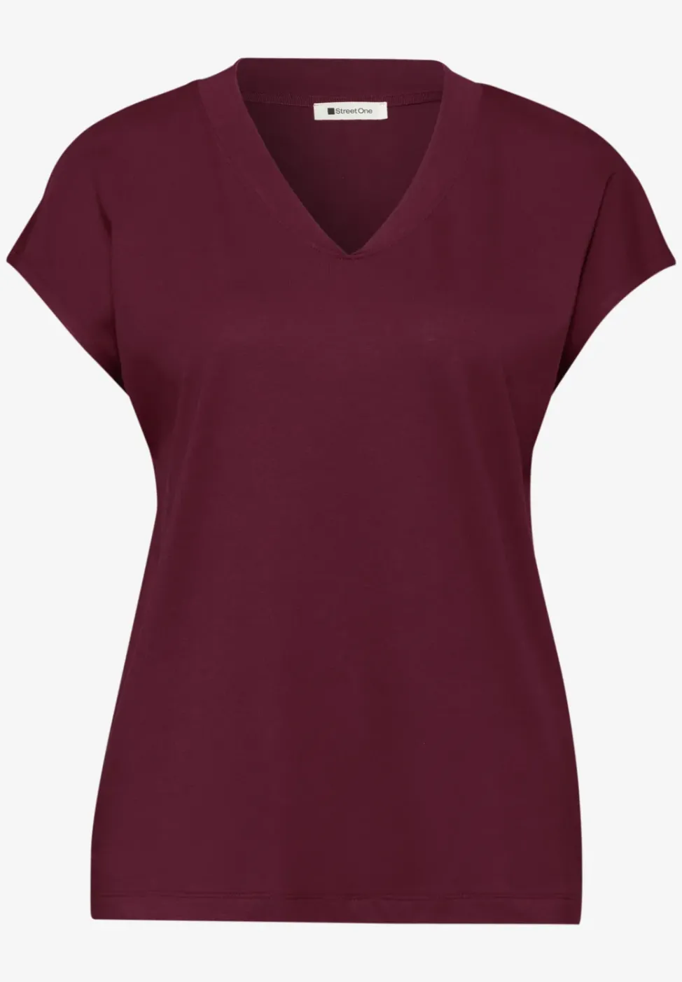 Dropped Shoulder Shirt mit V-Neck