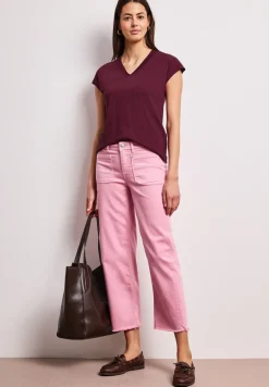 Dropped Shoulder Shirt mit V-Neck
