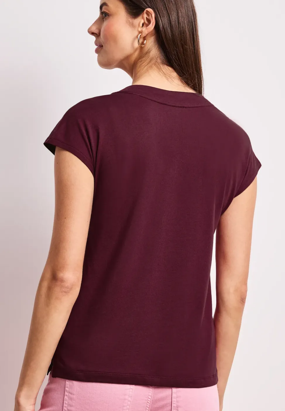 Dropped Shoulder Shirt mit V-Neck