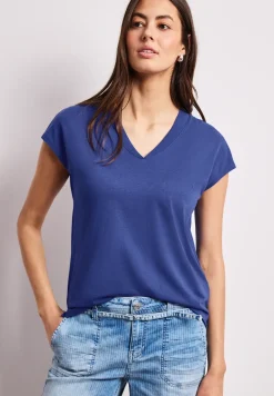 Dropped Shoulder Shirt mit V-Neck