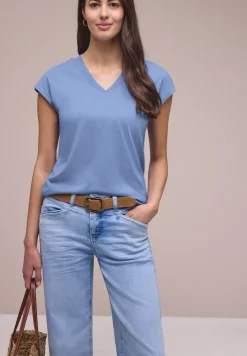 Dropped Shoulder Shirt mit V-Neck