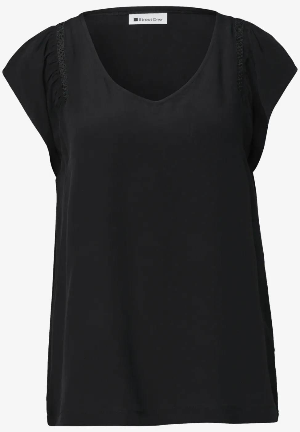 Dropped Shoulder Shirt mit V-Neck