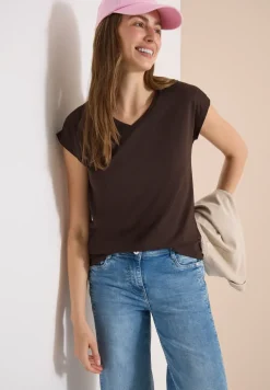 Dropped Shoulder Shirt mit V-Neck