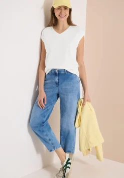 Dropped Shoulder Shirt mit V-Neck