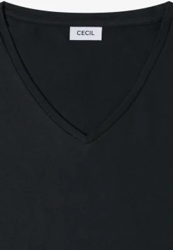 Dropped Shoulder Shirt mit V-Neck