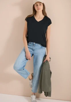 Dropped Shoulder Shirt mit V-Neck