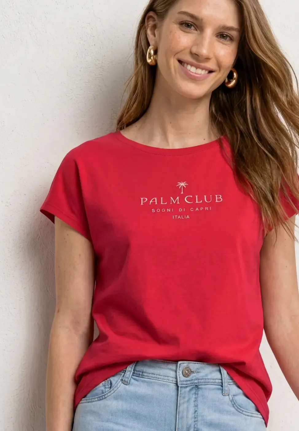 Dropped Shoulder Shirt mit Wording