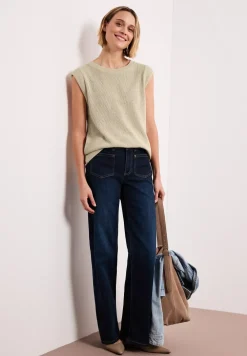 Dropped Shoulder Top im Strick-Look