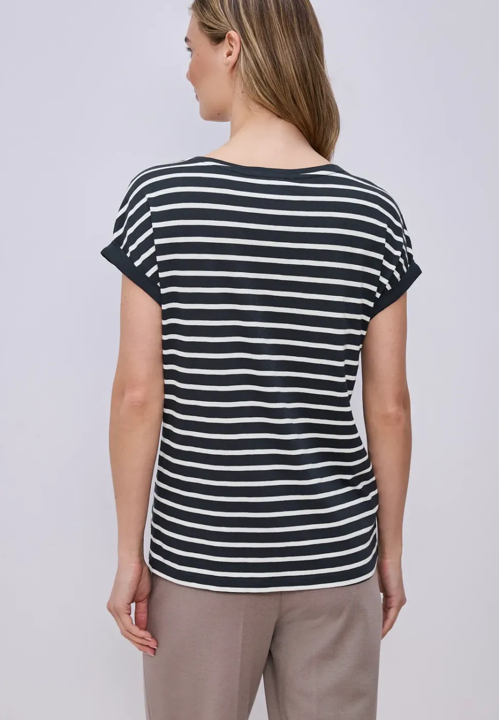 Dropped Shoulder T-Shirt mit Streifen